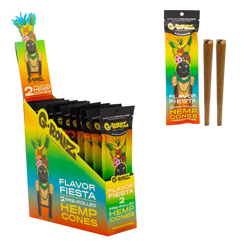 Blunts Cones G-Rollz Hemp Multifruit 12x2 ud.