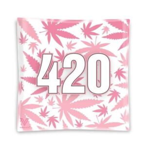 Cenicero Cristal Cuadrado 420 Pink 11x11 cm.