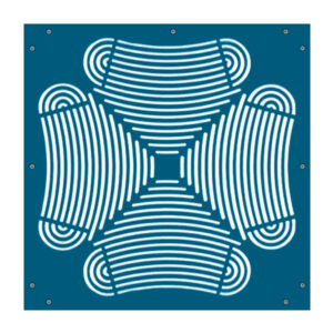 Oruga Verde Rejilla Azul 6 mm.