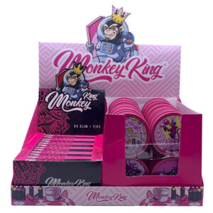 Papel Monkey King Pack King Size Slim Tips & Grinder Pink 24 ud. #2