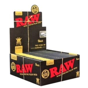Papel Raw Black  King Size Slim  50 librillos