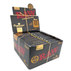 Papel Raw Black  King Size Slim & Tips Connoisseur 24 librillos