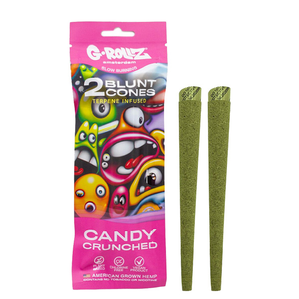 Blunts Cones G-Rollz Hemp Candy Crunched 12x2 ud. - Imagen 2