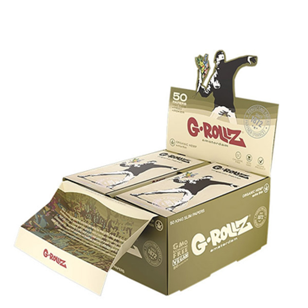 Papel de fumar G-Rollz K.S. Tips & Tray Banksy 16 librillos #2 - Imagen 2