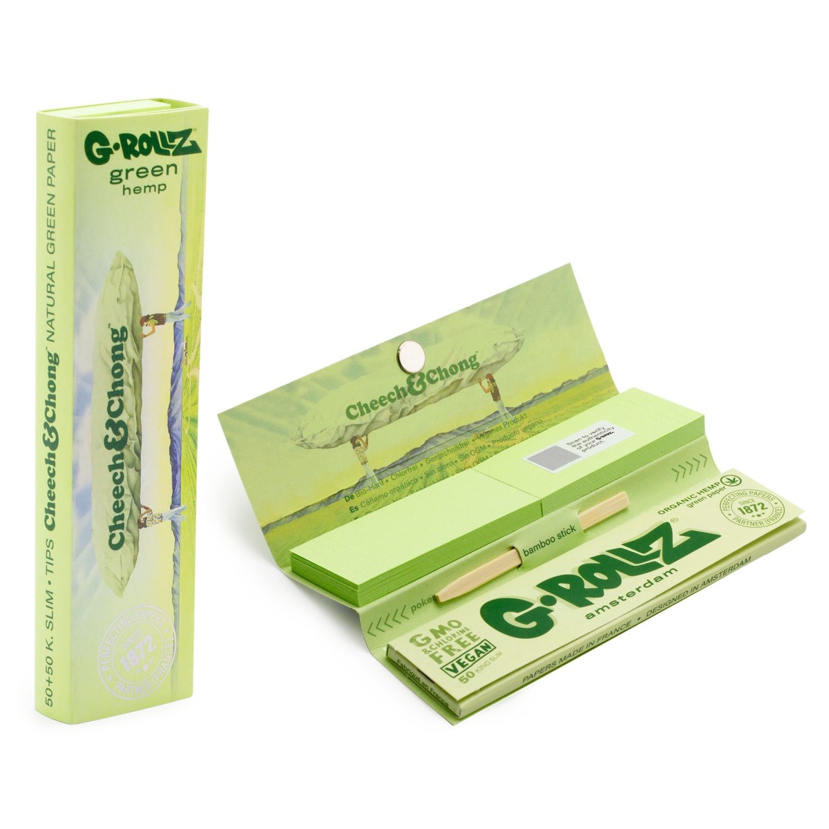 Papel de fumar G-Rollz K.S. & Tips Cheech & Chong Orgamic Hemp 24 librillos - Imagen 4