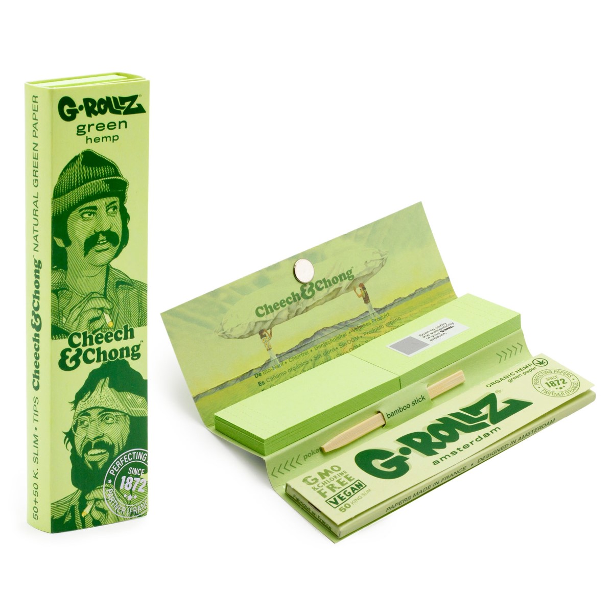Papel de fumar G-Rollz K.S. & Tips Cheech & Chong Orgamic Hemp 24 librillos - Imagen 5