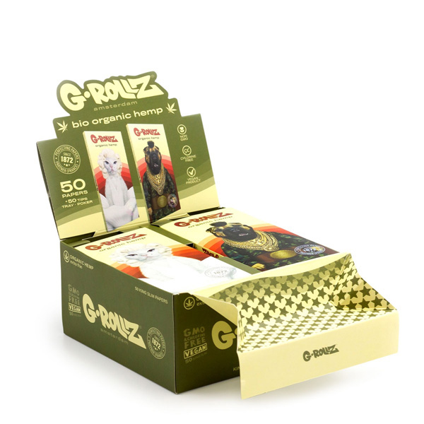 Papel de fumar G-Rollz K.S. Tips & Tray Pets 16 librillos - Imagen 2