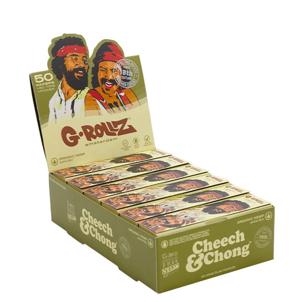 Papel de fumar G-Rollz K.S. & Tips Cheech & Chong Vintage 24 librillos - Imagen 2