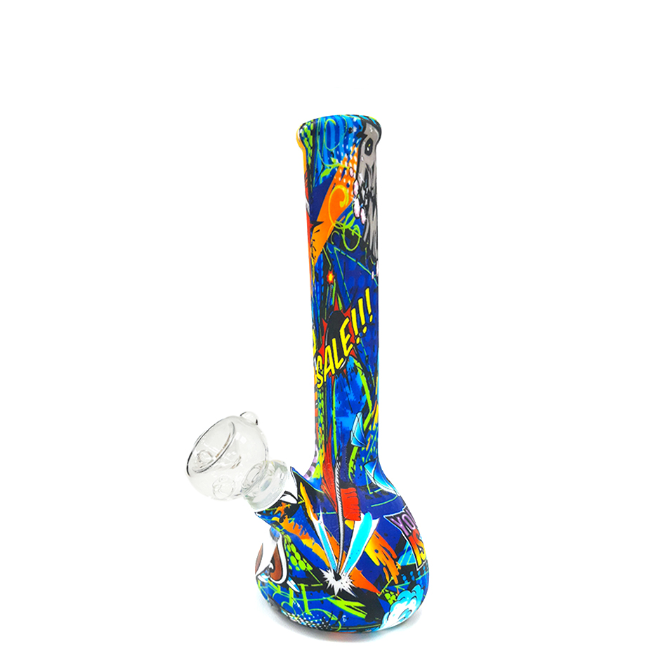 Bong Hard Silicone & Glass Bowl 22 cm. Mix Color - Imagen 2