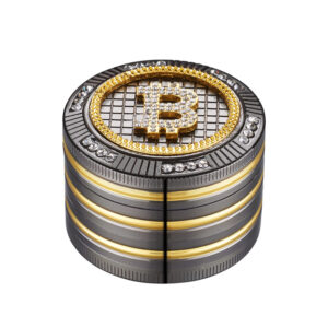 Grinder Polinizador Metal Gift Box Diamonds Bitcoin 50 mm.