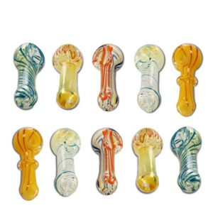 Pipa Cristal Mushroom  8 cm. 12 ud. Mix Color